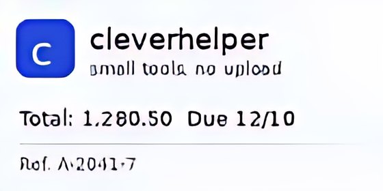 The same screenshot enlarged by the AI model: the large text is sharp, the smallest text is distorted